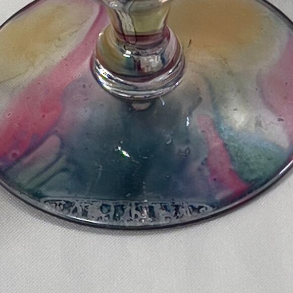 Rueven Nouveau Art Glass Co. Hand Painted Translucent Bud Vase 8" Tall - Picture 2 of 15